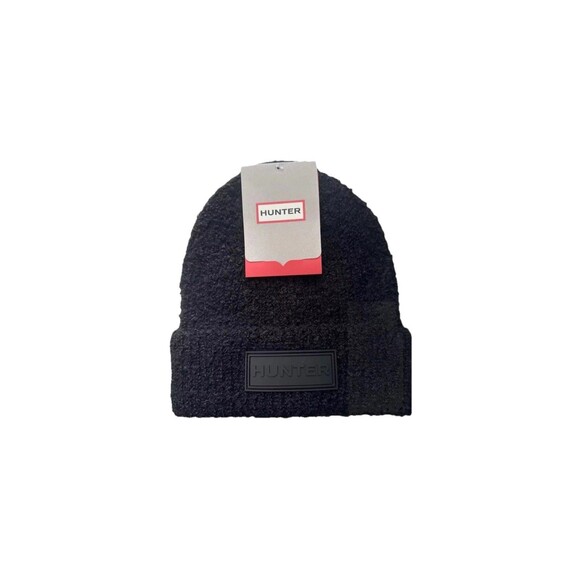 Hunter Tonal Patch Logo Beanie - Black OS, $58 MSRP, New With Tags - Picture 1 of 12